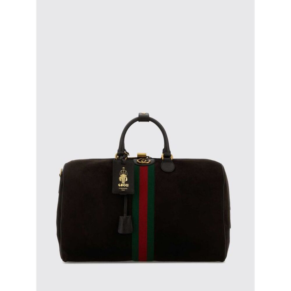 Gucci Women Gucci Savoy Medium Suede Monogram Travel Bag